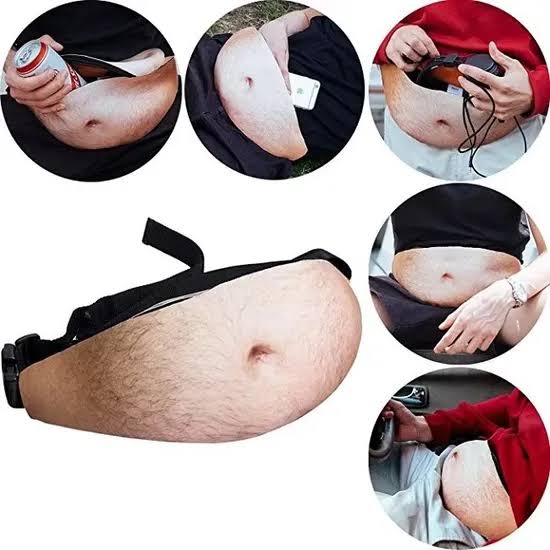 3D Funny Simulate Beer Belly Bags